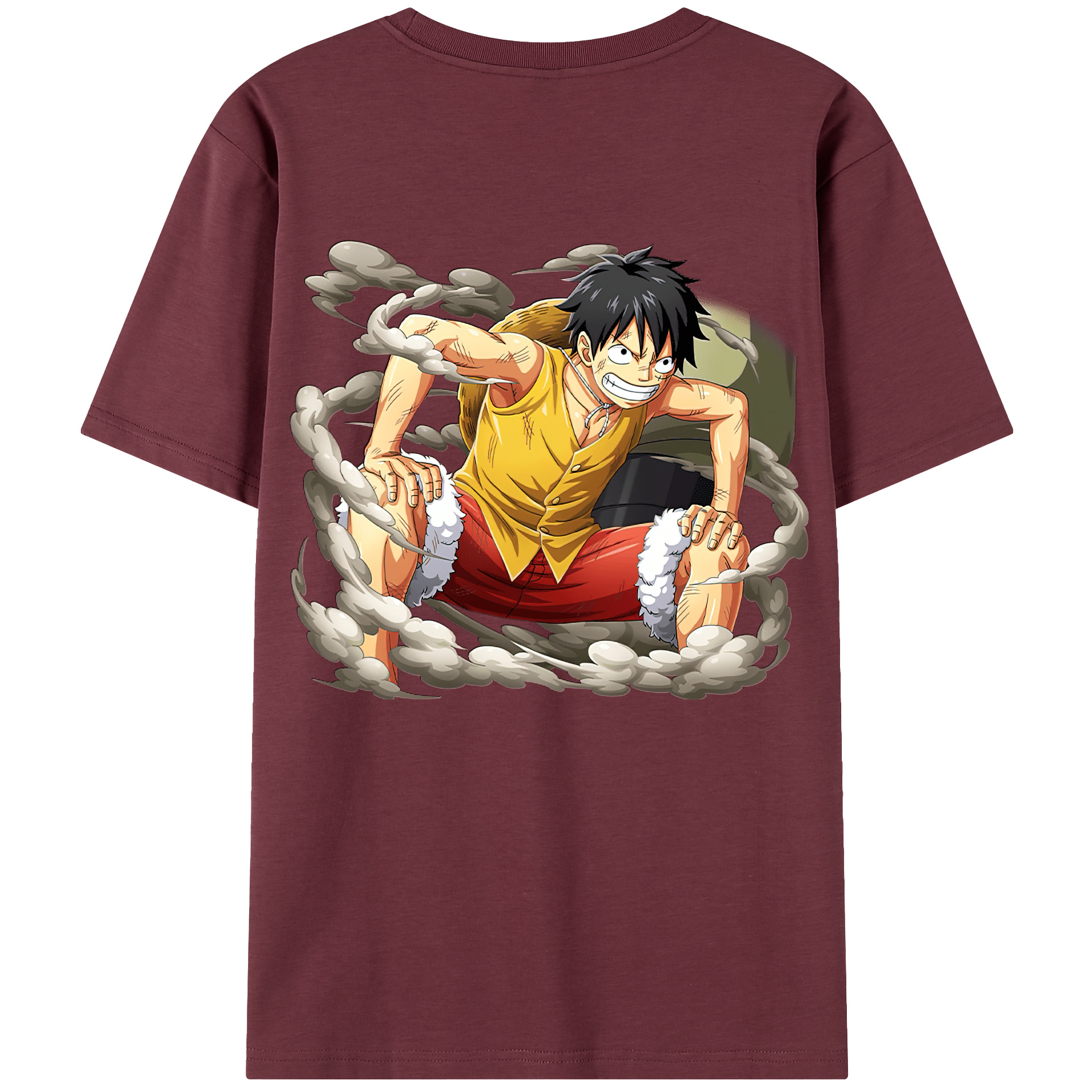 ワンピース モンキー・D・ルフィ ONE PIECE Monkey D. Luffy 綿100％半袖Tシャツ（背面プリント）